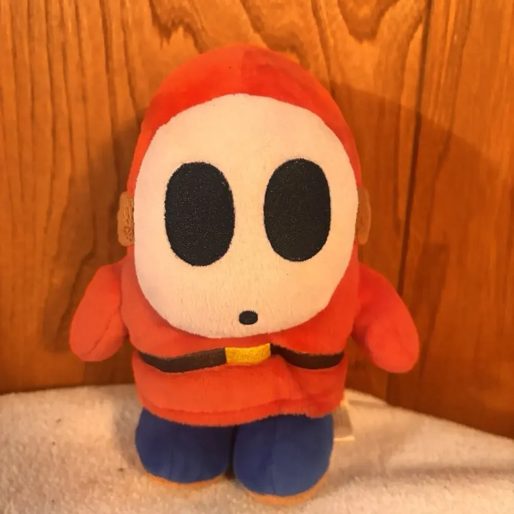 Nintendo Super Mario Shy Guy Red Plush Stuffed Animal 2017 Little Buddy 7” Toy